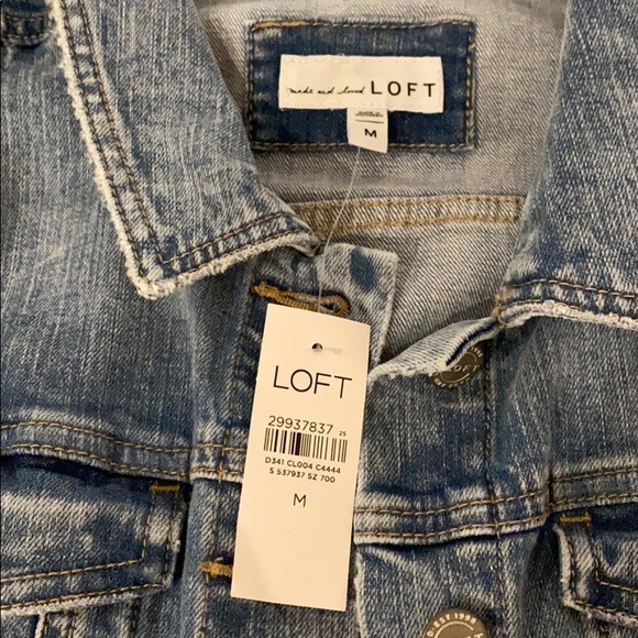 LOFT modern denim jacket NWT. - Picture 4 of 5